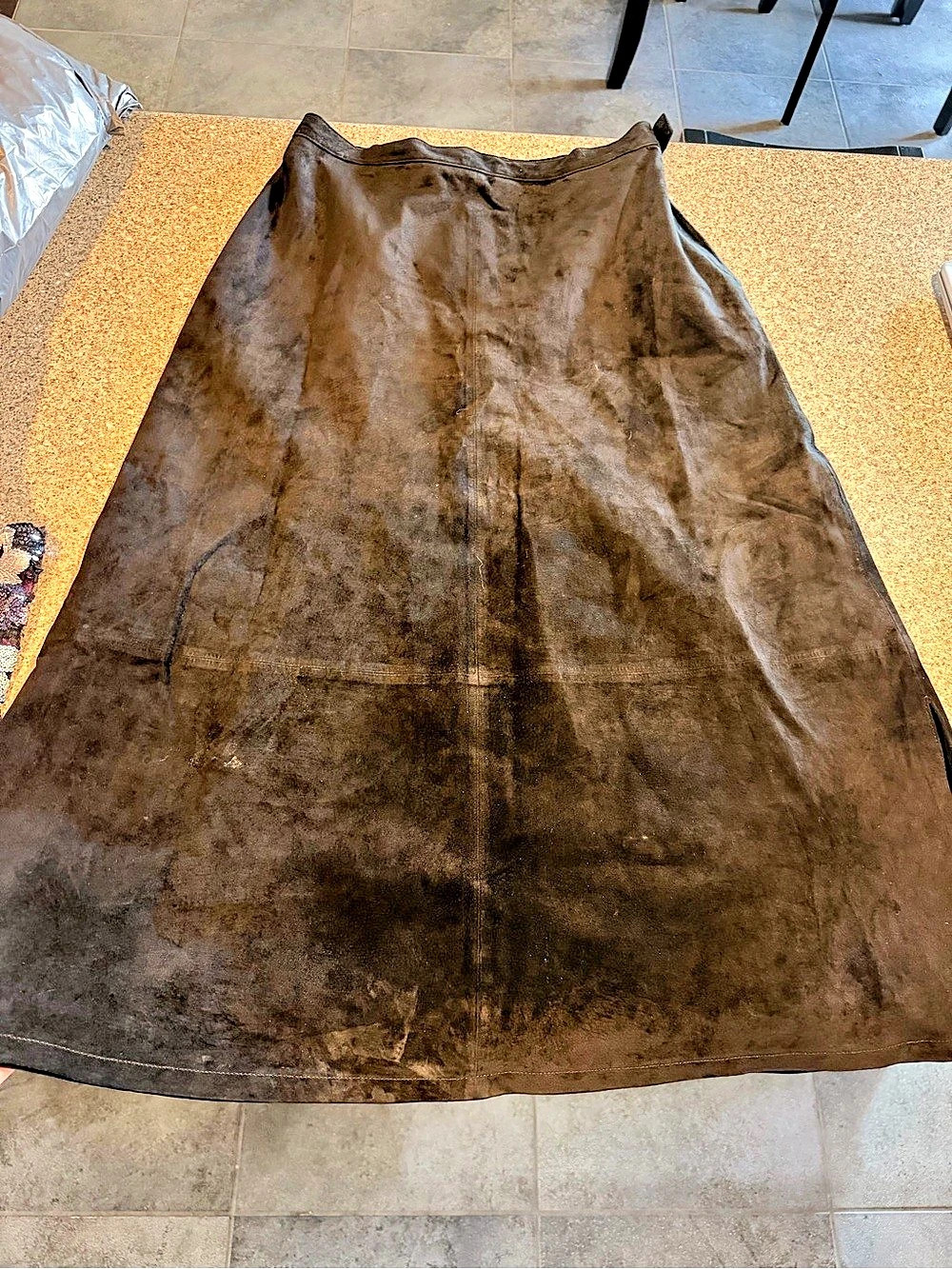 Pendleton Originals Vintage Leather Suede Maxi Skirt